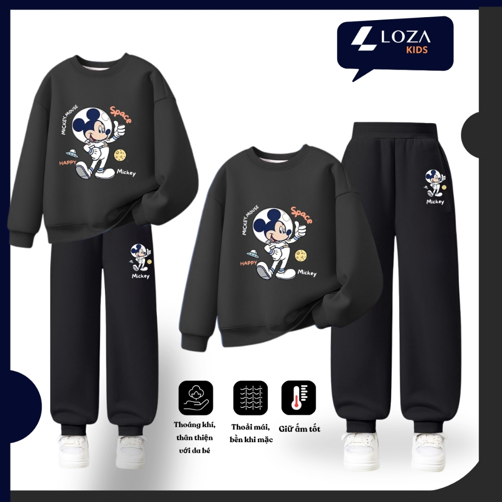 Set bộ nỉ bé trai in hình Phi hành gia  - Loza Kids BI378_thumbnail_3