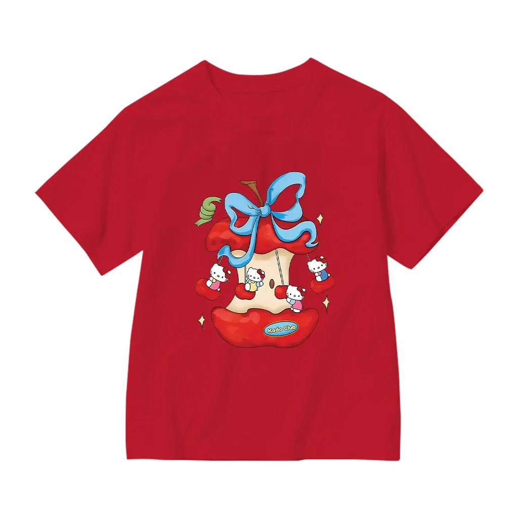 Áo thun bé gái Kitty đáng yêu Kado vải cotton thoáng mát tay ngắn cổ tròn in artwork 2880_thumbnail_12