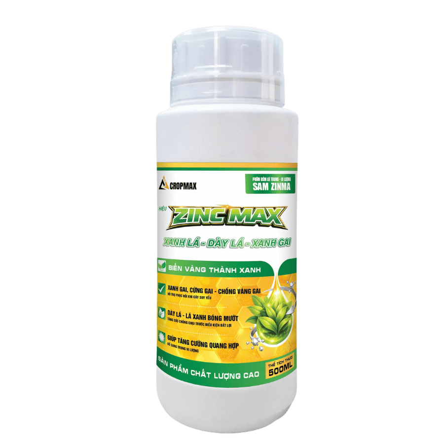 ZINC MAX – Giải pháp vi lượng toàn diện, xanh lá – dày lá – hết vàng lá
