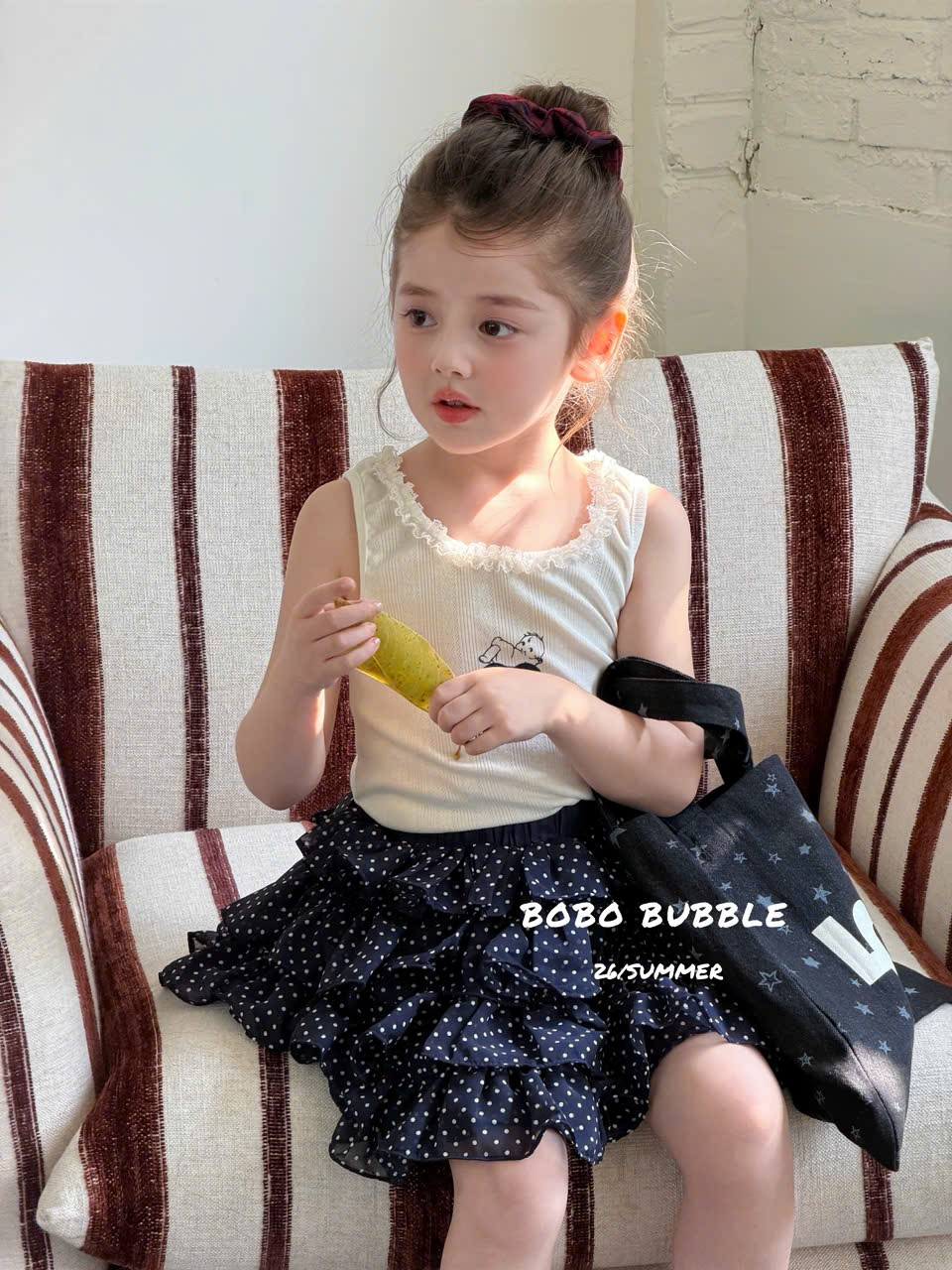 C199 - Chân váy voan bi bèo tầng hãng Bobo Bubble (Sz90-140)