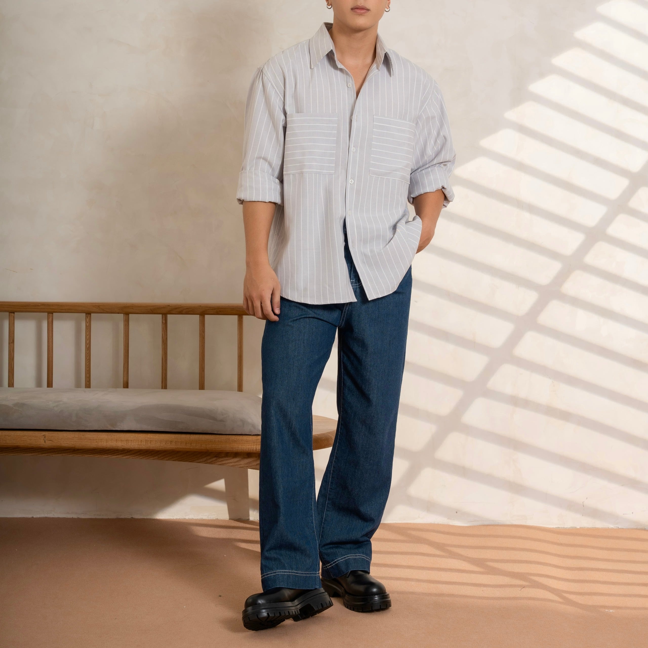 Áo Sơ Mi Dài Tay Mike Striped Vải Oxford Form Relaxed_thumbnail_6