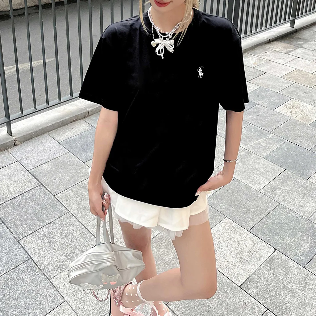 Áo thun form rộng basic nhiều màu 2510 Miucho vải cotton thoáng mát cổ tròn in artwork_thumbnail_6