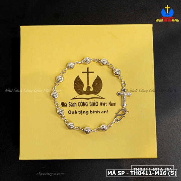 Lắc mân côi bạc Thánh Giá M16_thumbnail_2