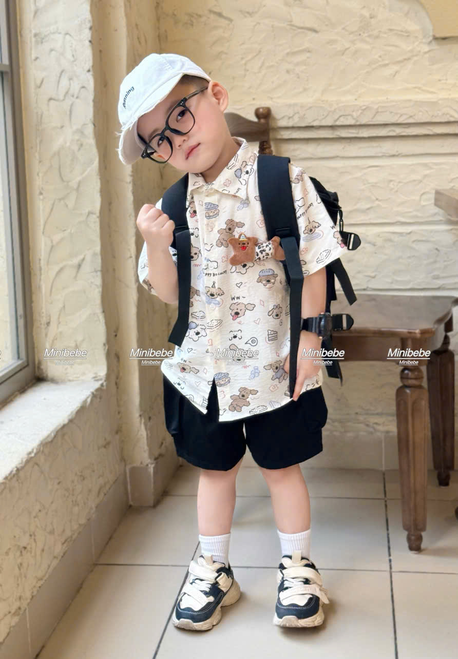 C63 BỘ SƠ MI CHÓ TẠO DÁNG FULL ÁO- A108.305