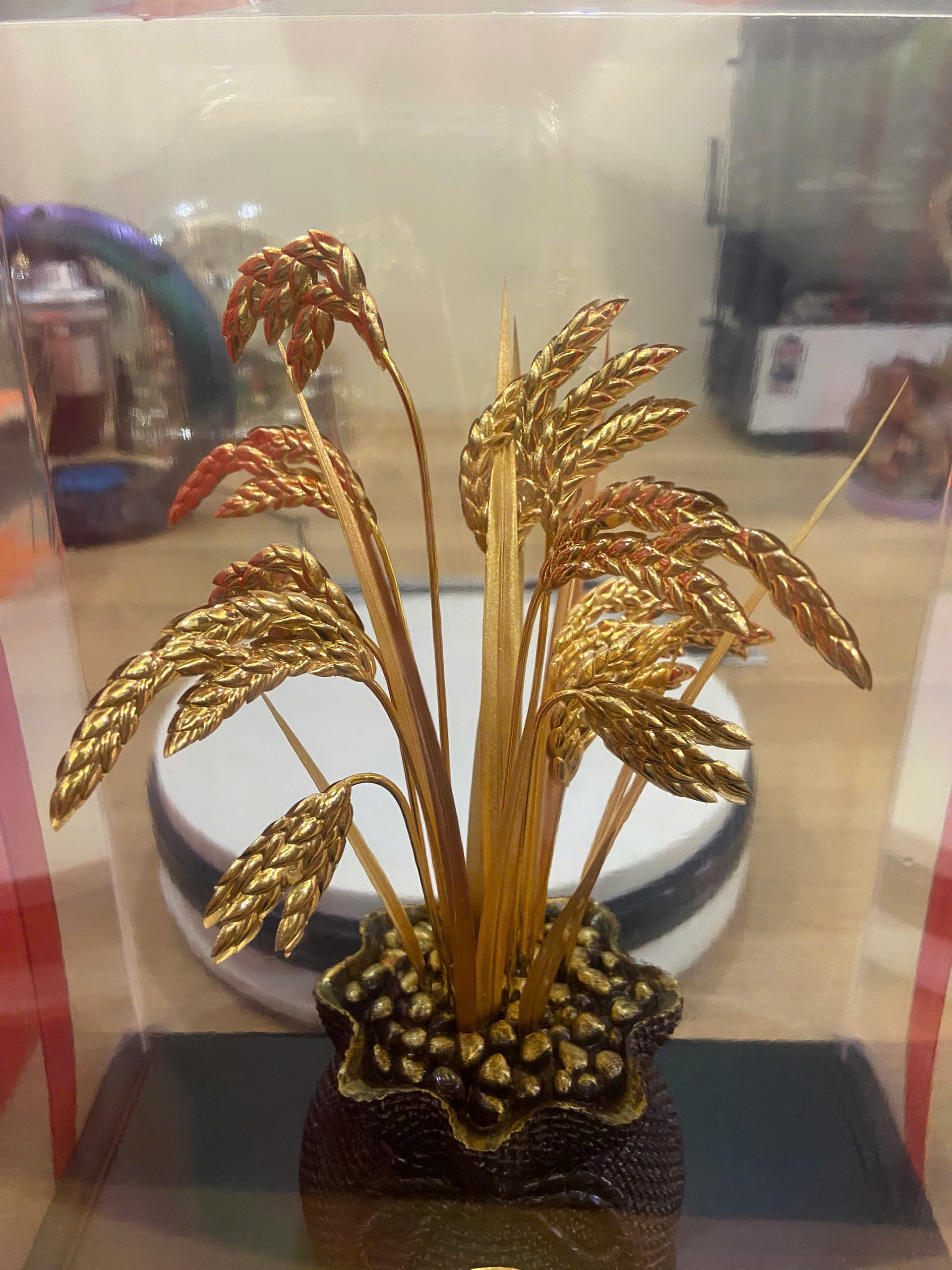 Cây lúa tài lộc mạ vàng 24k - quà tặng cây lúa cao 30cm _thumbnail_3