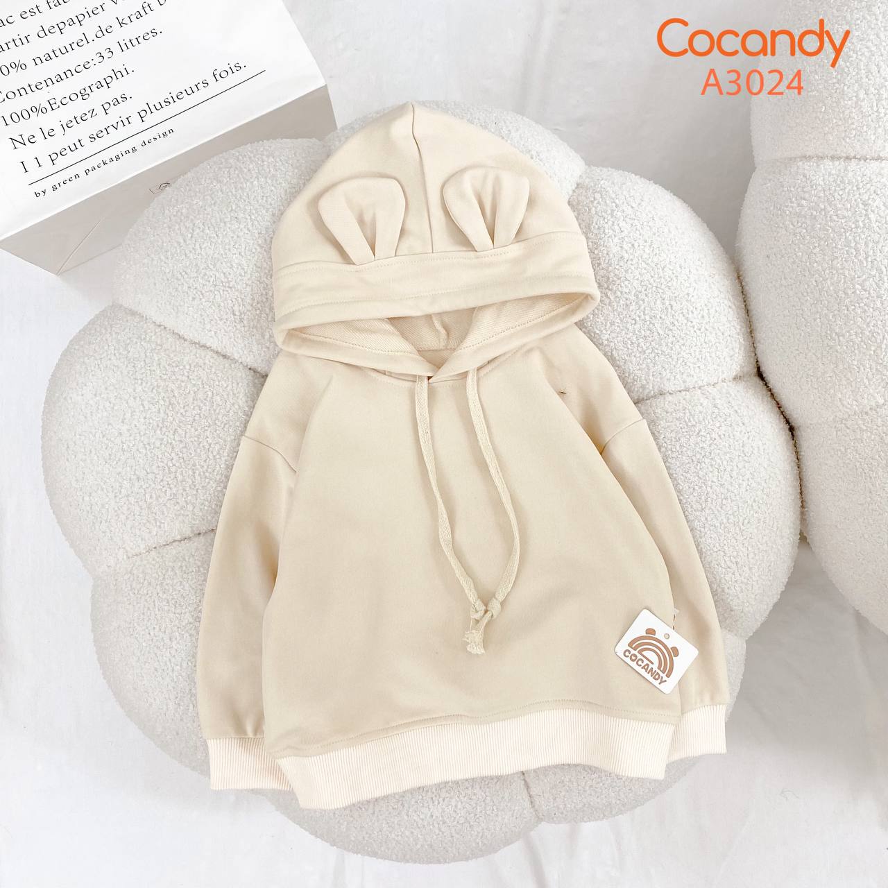 Áo dài da cá BE mũ tai gấu