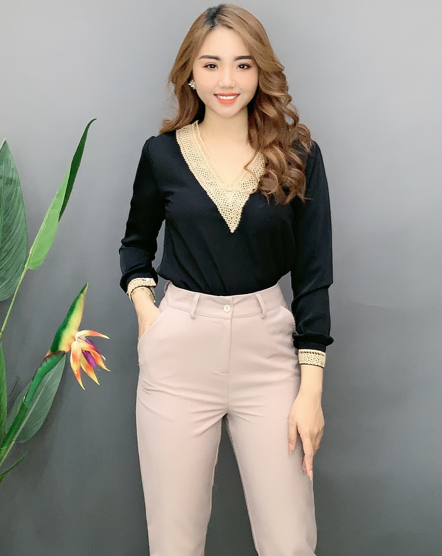 Áo kiểu nữ tay dài phối ren_thumbnail_5