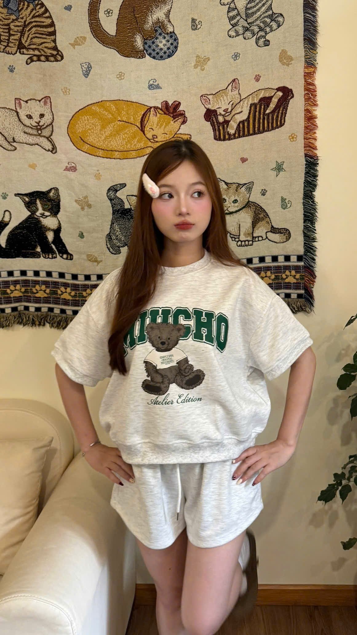 Quần short nữ form rộng Miucho vải chân cua cao cấp dày dặn tôn dáng QS00039_thumbnail_5