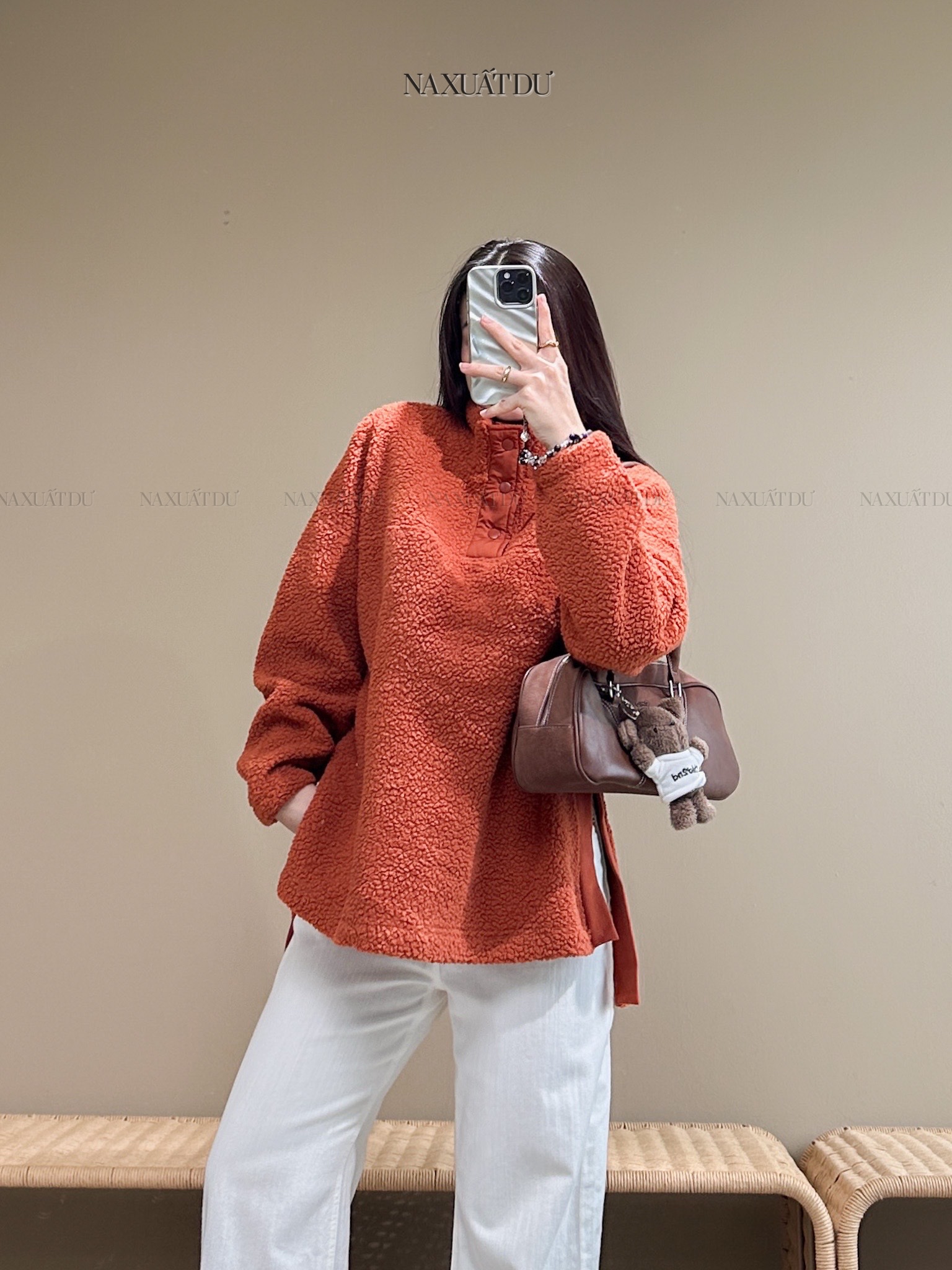 Áo xẻ tà nữ  " Old N " - A102 (Sale)