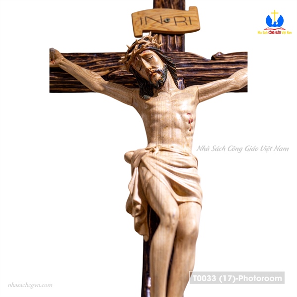 Bộ bàn thờ gỗ Pơmu Lộ Đức tượng 40cm mẫu 03_thumbnail_3