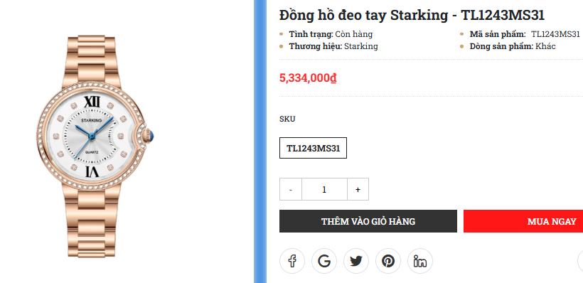 Đồng hồ đeo tay Starking - TL1243MS31