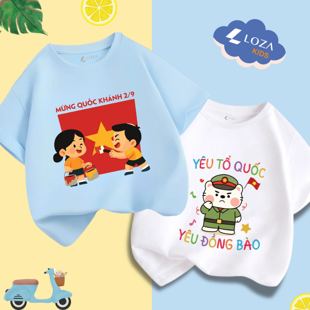 Áo phông cho bé in hình 