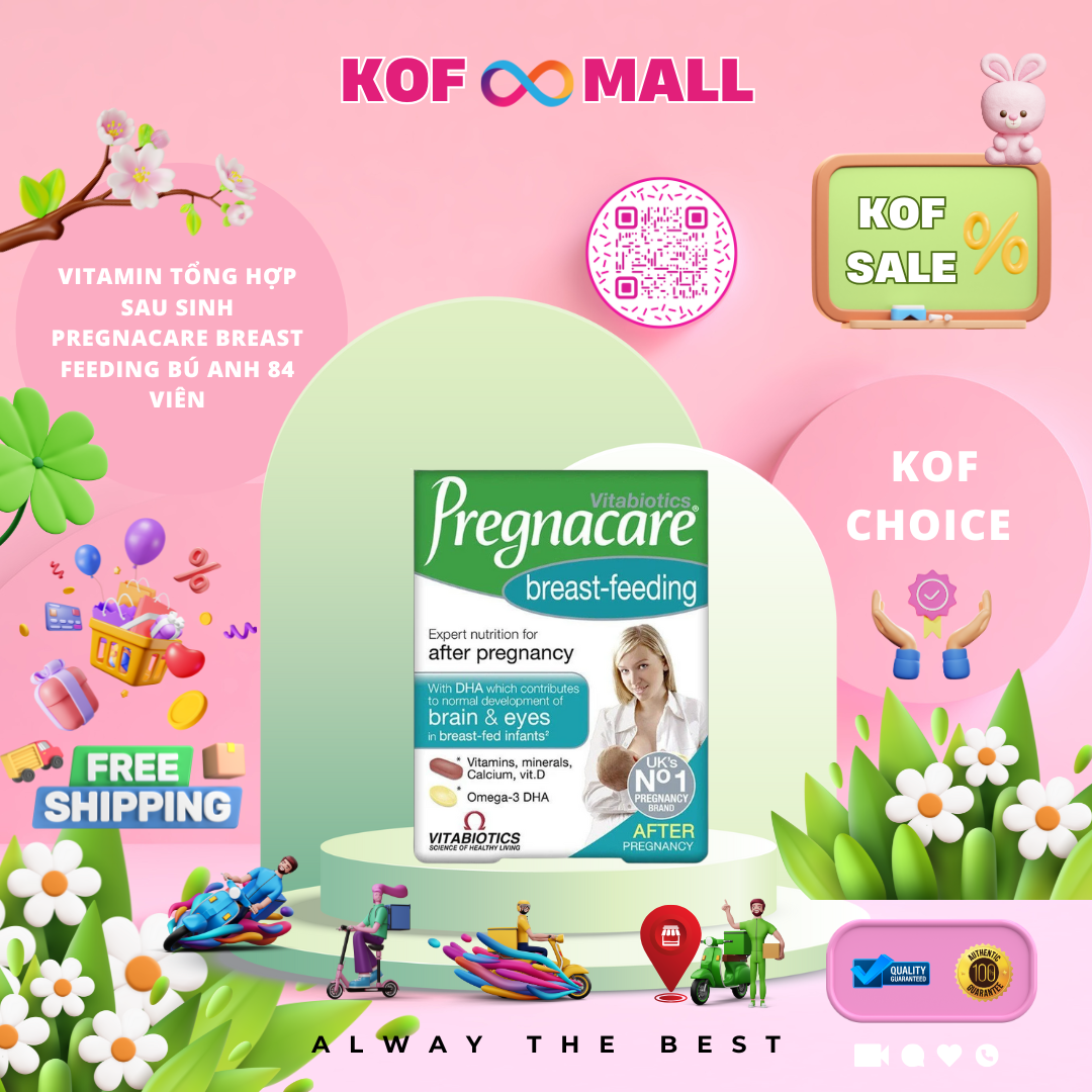 Vitamin tổng hợp sau sinh Pregnacare Breast feeding Bú Anh 84 viên