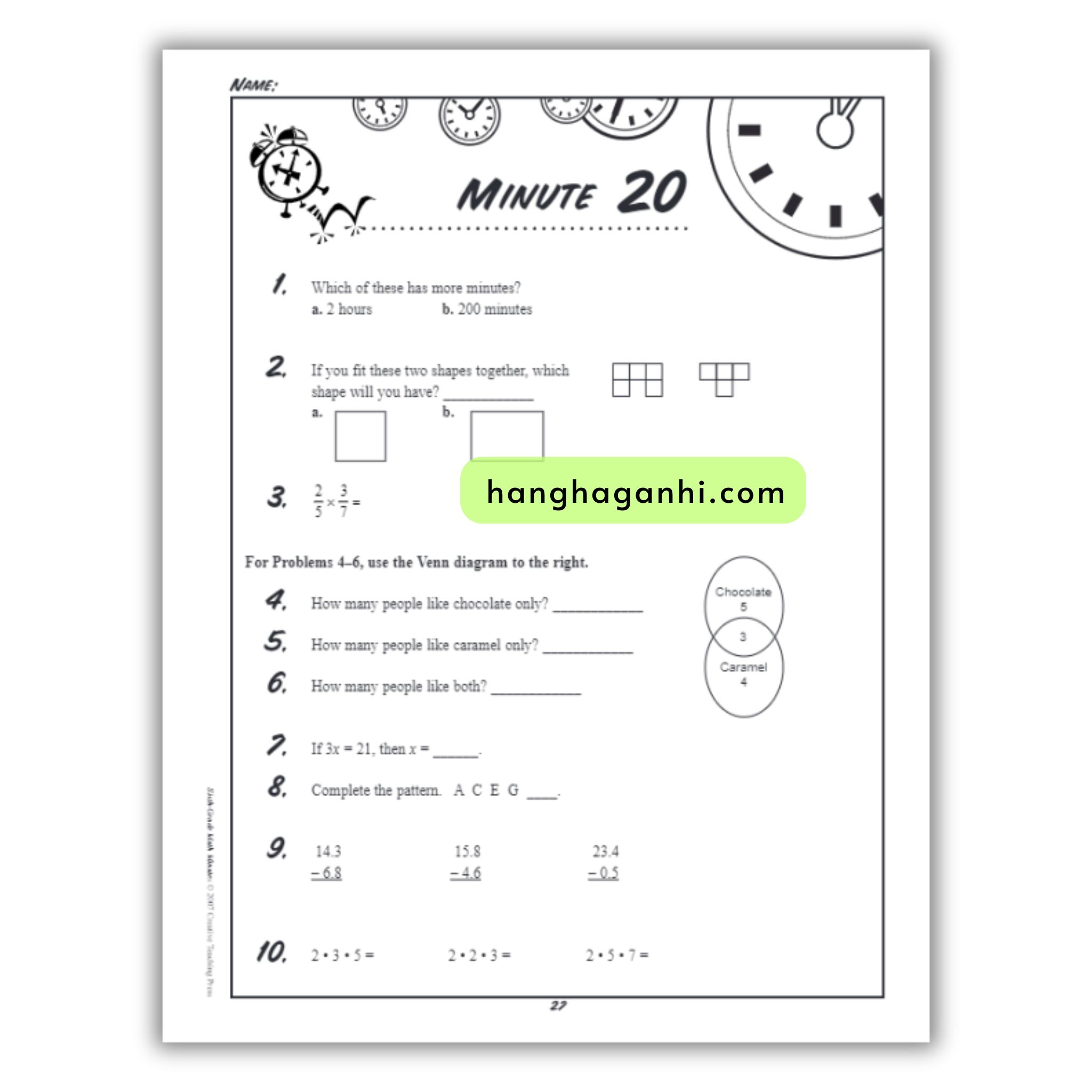 Math Minutes Grade 6- Sách Toán Tiếng Anh cho bé lớp 6_thumbnail_6