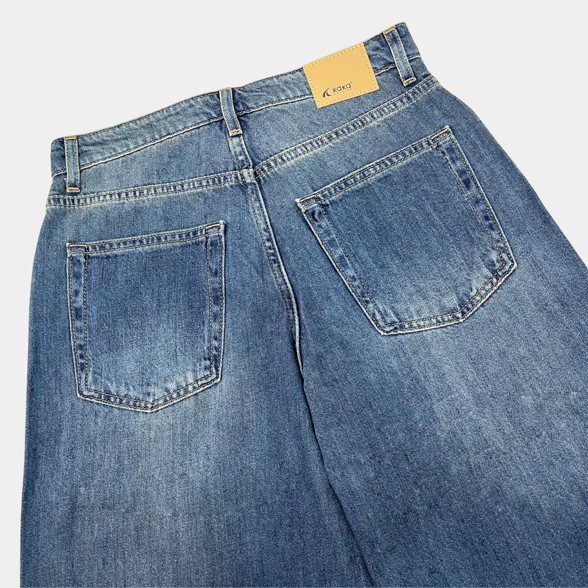 Quần Jean ống rộng Basic Túi trơn_thumbnail_2