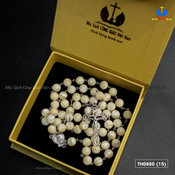 Chuỗi Mân Côi 50 ốc nón trắng 8ly_thumbnail_1