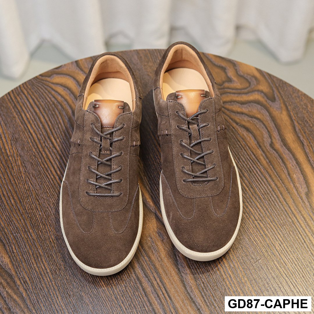 GD87 -  Giày Nam Retro Da Bò Lớp Đầu Tiên – Da Lộn Nubuck Mờ – Cổ Thấp Thời Trang, Nhẹ Sang Trọng – Giày Casual Forrest Gump 2025_thumbnail_5