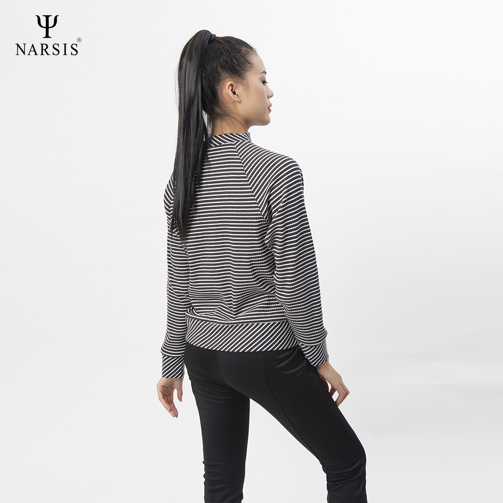 ÁO THUN DÀI TAY CỔ 3 PHÂN NỮ L0011 NARSIS CHẤT LIỆU THOÁNG MÁT, DỄ CHỊU, THOẢI MÁI CẢ NGÀY, DỄ VẬ..._thumbnail_3