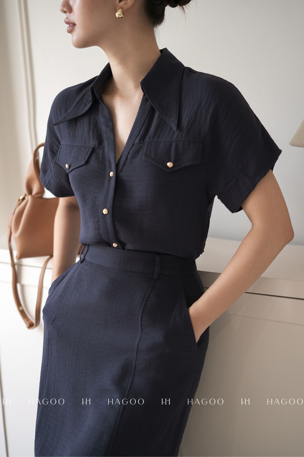 Set đũi áo sơ mi nắp túi chân váy suông_thumbnail_5