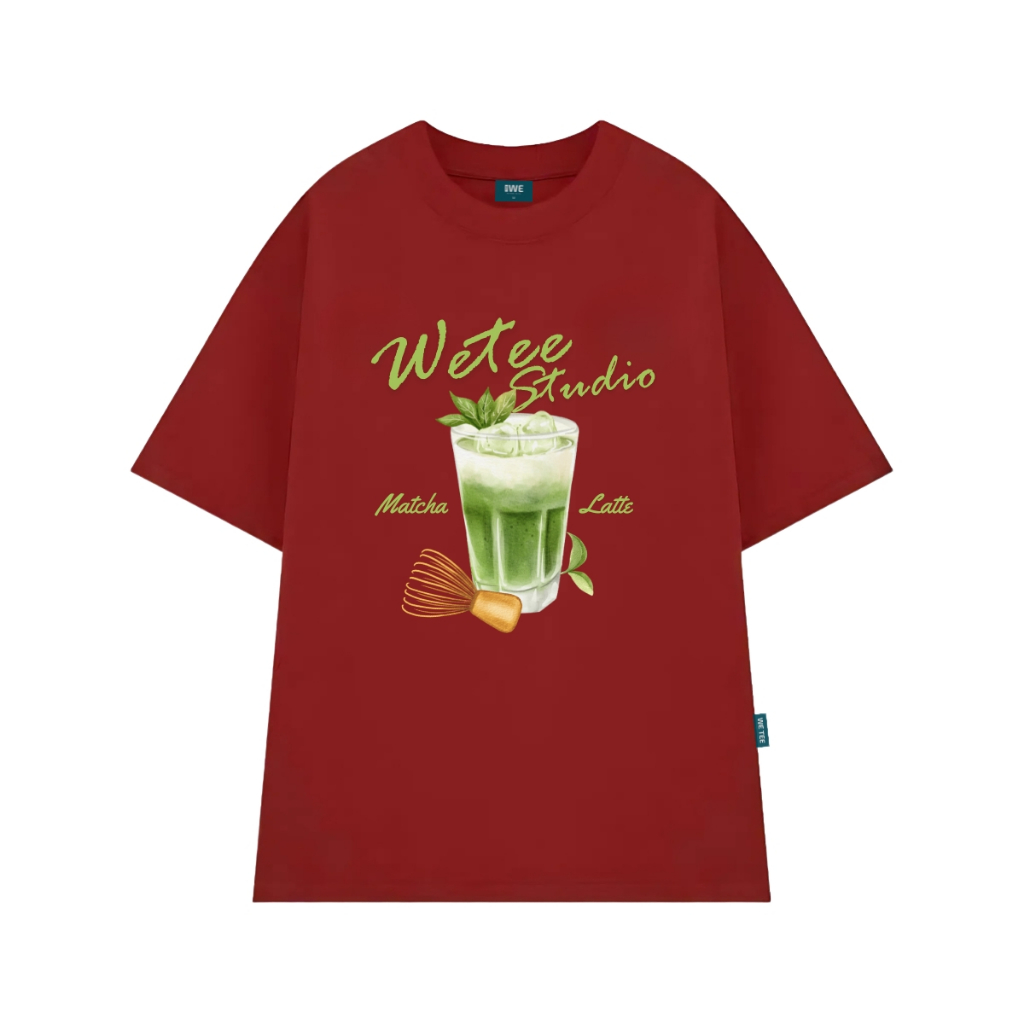 Áo phông oversize nữ hình Matcha Latte local brand We Tee chất cotton 250 gsm - WU1085_thumbnail_3