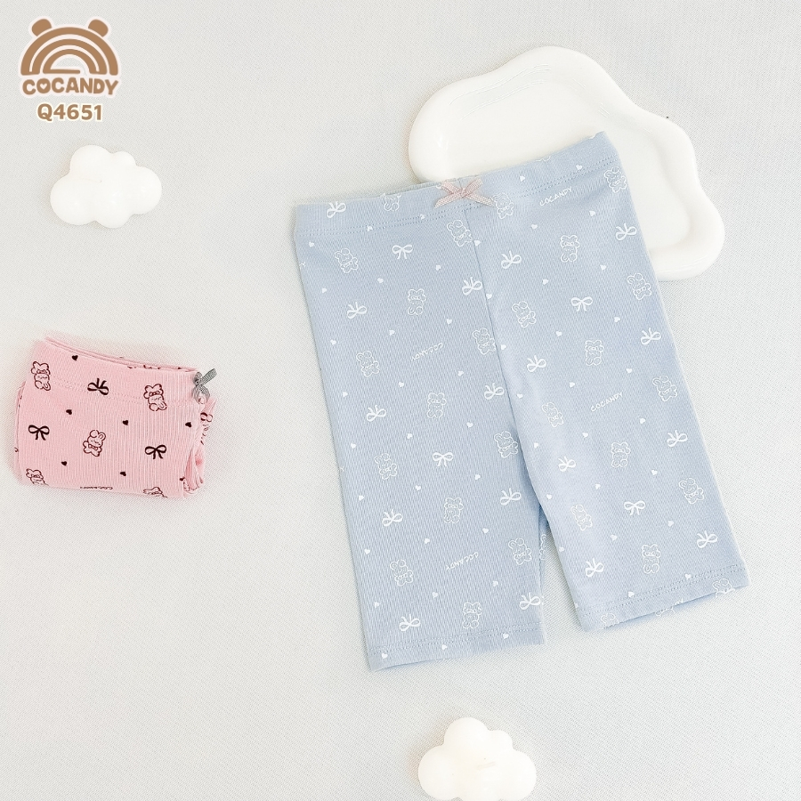 Set quần legging cộc HỒNG XANH hình thỏ nơ_thumbnail_6