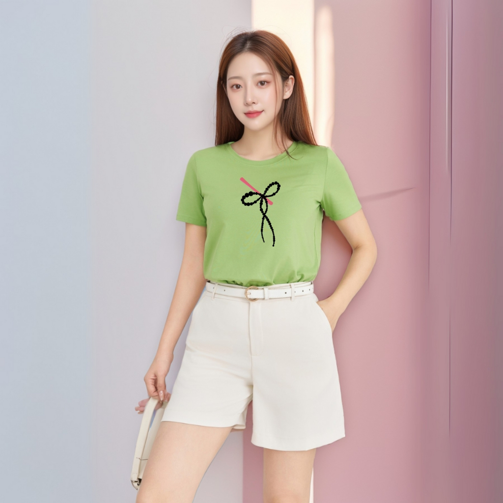 [Form Vừa] Áo phông nữ LOZA hình nơ dáng suông vừa chất liệu thun cotton 4 chiều mát mẻ - Mã VT7473_thumbnail_8