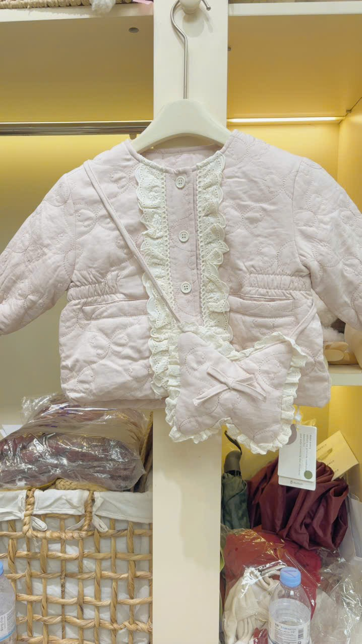 (M116) Áo thô trần bồng màu hồng kèm túi nơ_thumbnail_0