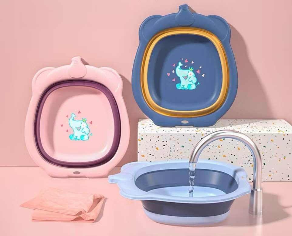 THAU RỬA MẶT GẤP GỌN - HÌNH VOI TRÁI TIM - 3 MÀU - 19042024