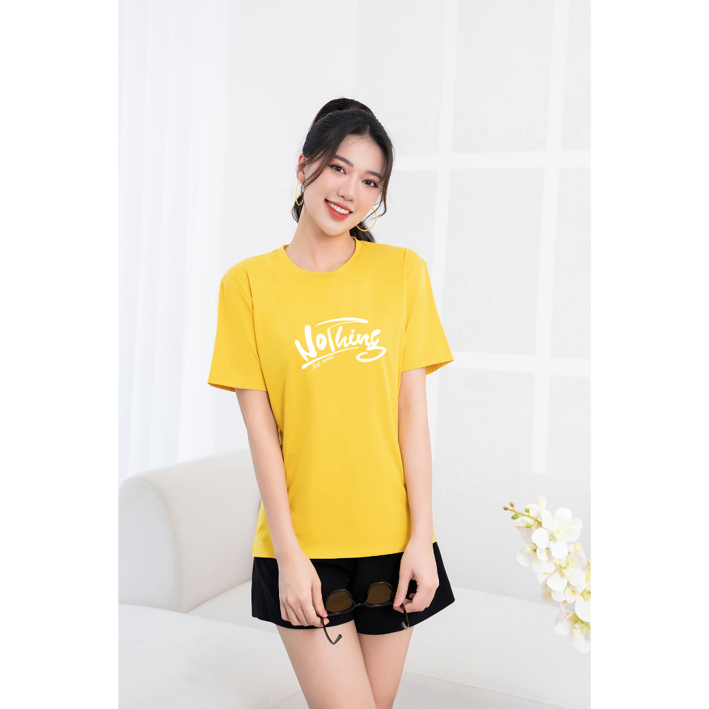 [Form Rộng] Áo phông nữ in chữ Nothings - Loza RT6178_thumbnail_8