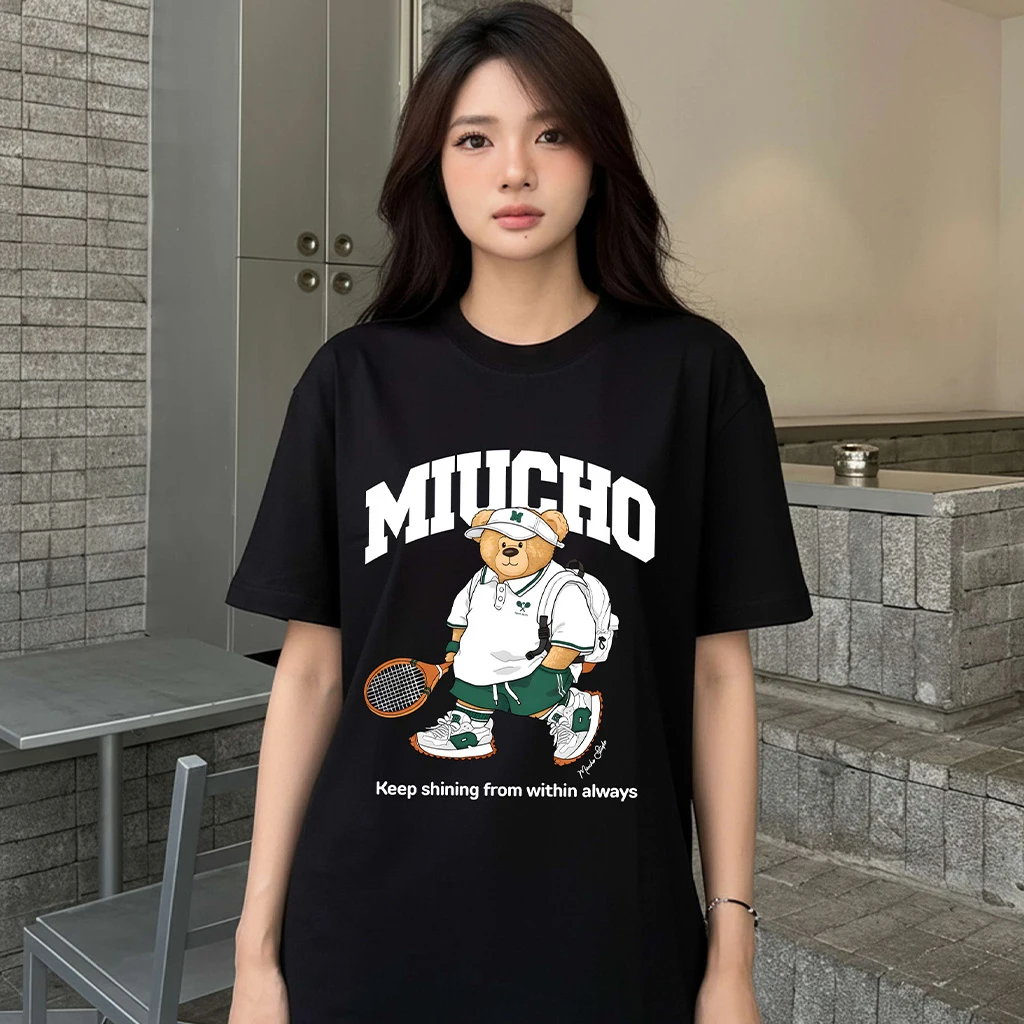 Áo thun form rộng Miucho Gấu Teddy 3111_thumbnail_5