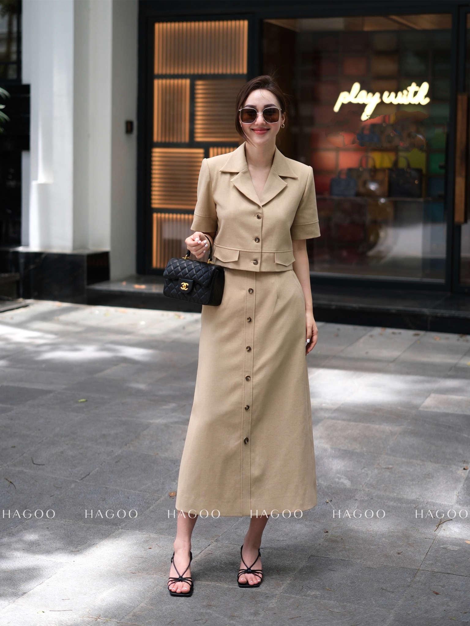 Set áo vest lửng và chân váy HAGOO_thumbnail_0