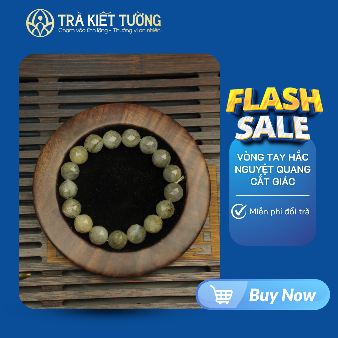 VÒNG TAY HẮC NGUYỆT QUANG CẮT GIÁC 12LI