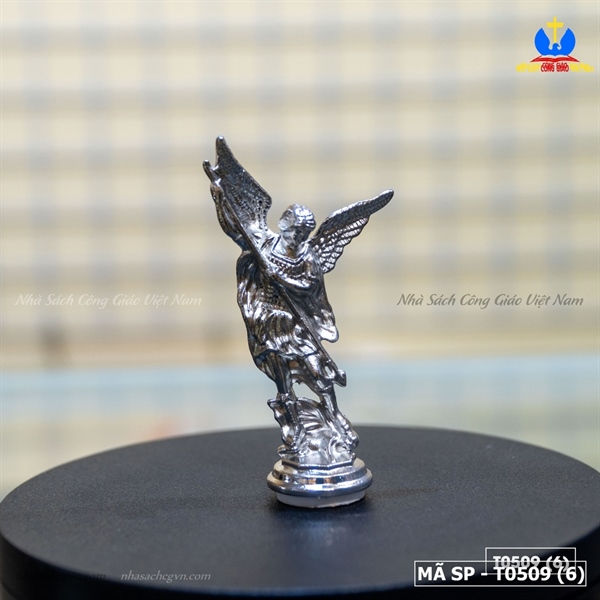 Tượng Thiên Thần Micae mini (màu bạc đen) 4x8cm ✔_thumbnail_3