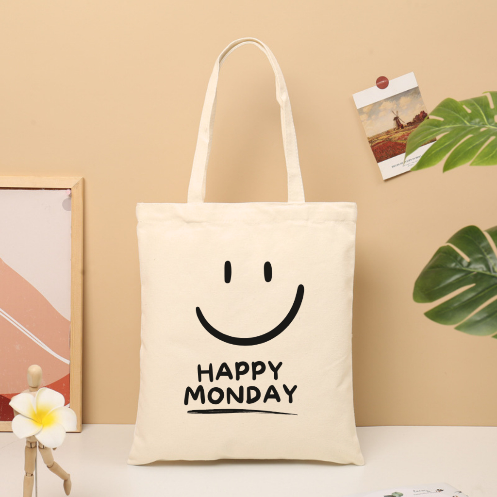 Túi tote vải canvas We Tee phong cách Hàn Quốc có khoá kéo và ngăn phụ - TOTE03_thumbnail_3