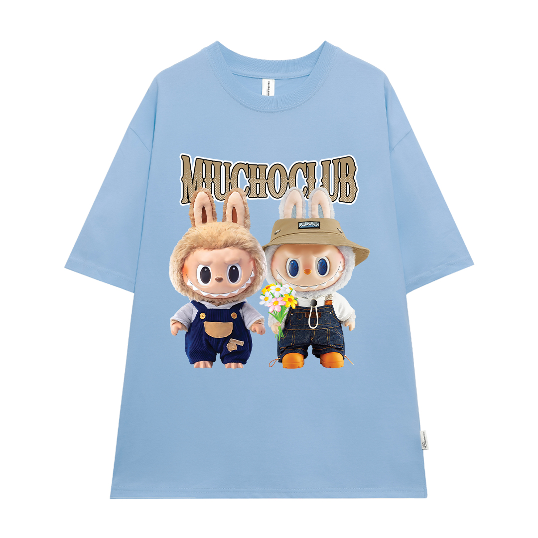 Áo phông labubu form rộng nhiều màu ATD1448 Miucho vải cotton cổ tròn in mix_thumbnail_15