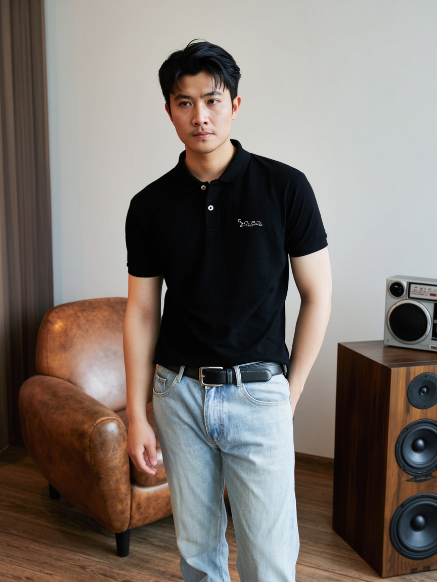 Áo polo nam form vừa vải cá sấu PLCSD2429 Miucho Iconic tay ngắn cổ trụ in artwork_thumbnail_2