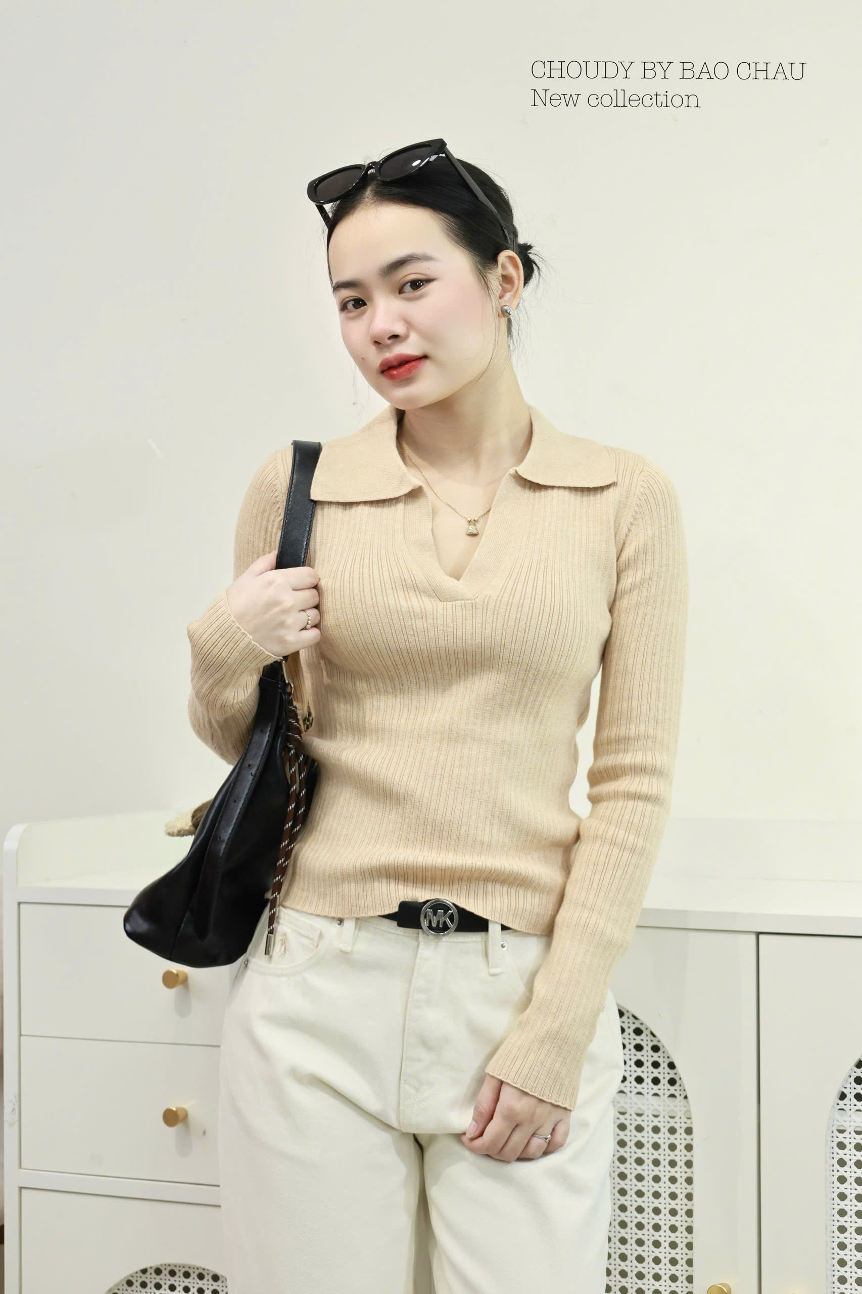 SALE A781 ÁO DỆT KIM BE