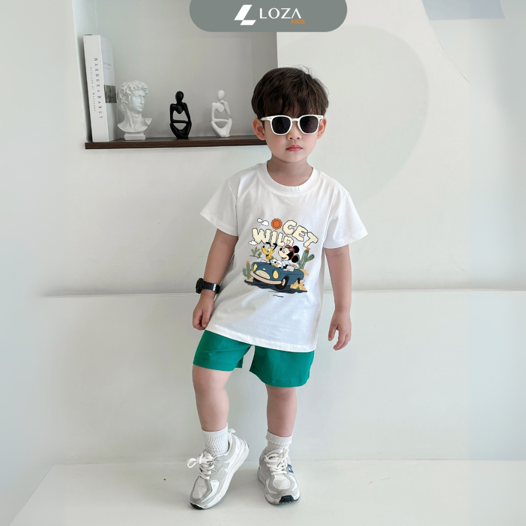 Bộ đồ cho bé trai in hình 'Mickey Get Wild'-  Loza Kids SB380_thumbnail_2