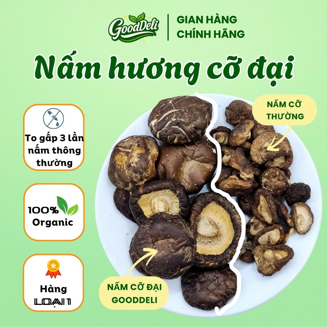 Nấm hương thượng hạng cỡ VIP