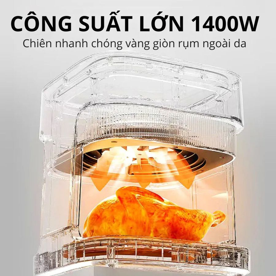 Nồi chiên không dầu lòng thuỷ tinh Mishio MK373 không lo bong tróc chống dính_thumbnail_11