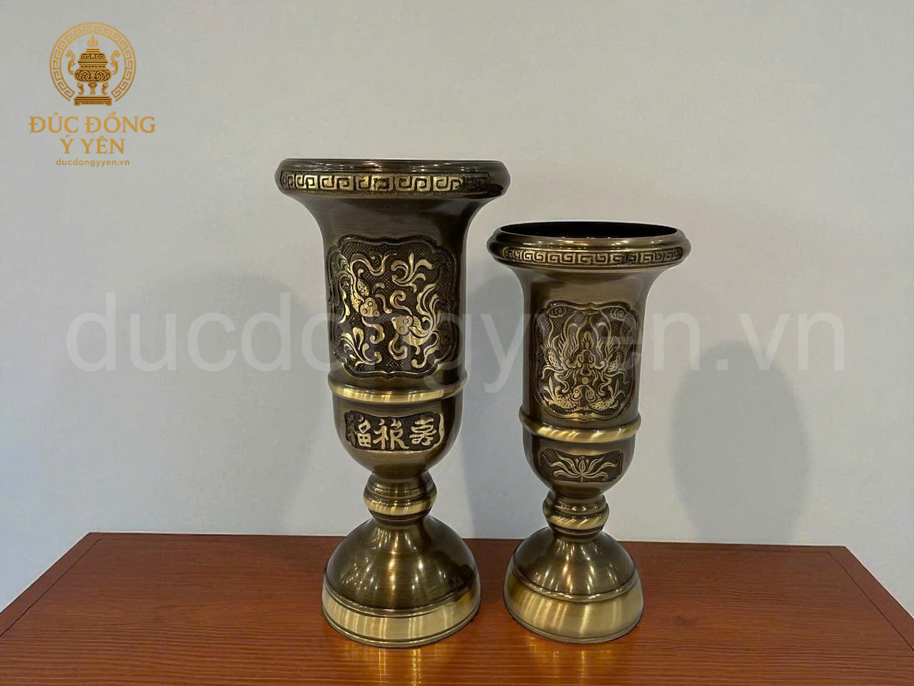 Ống hương đồng vàng thàu làm màu giả cổ _thumbnail_3