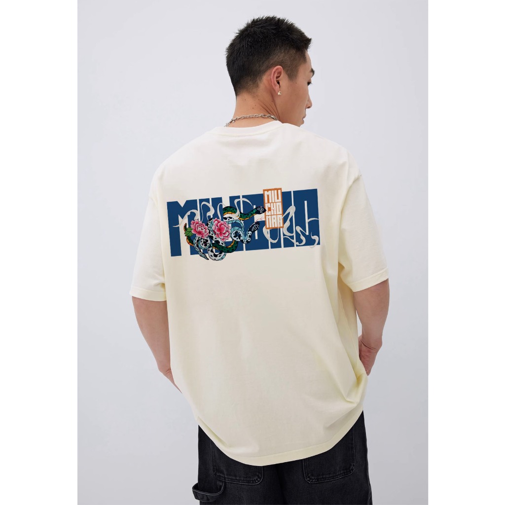 Áo thun nam form rộng 12 con giáp tuổi Tị ( tuổi rắn) ATD443 Miucho Man cotton cổ tròn ingraphic_thumbnail_3