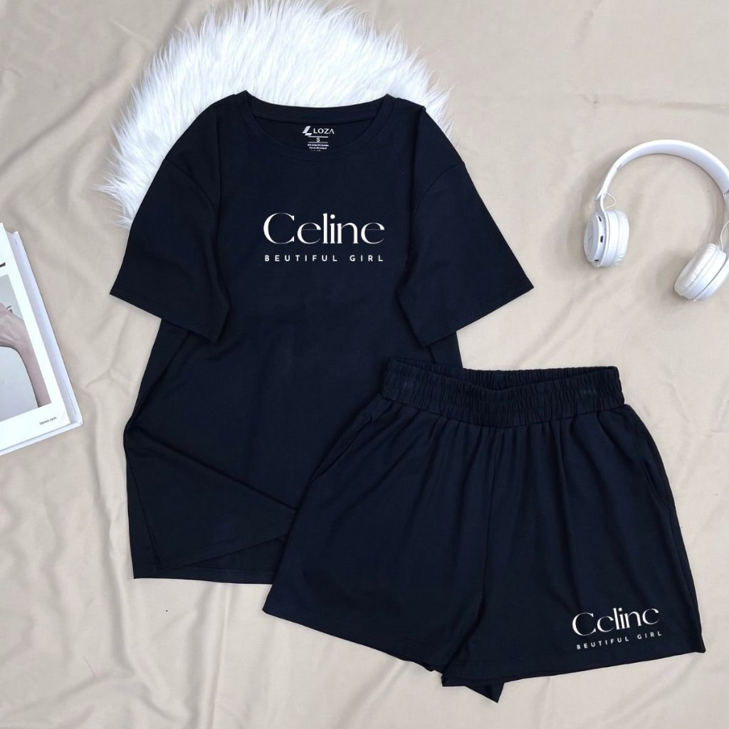 [Form Rộng] Set đồ nữ mùa hè - Đồ bộ nữ (áo thun dáng rộng + quần đùi) cotton Loza G0100_thumbnail_5