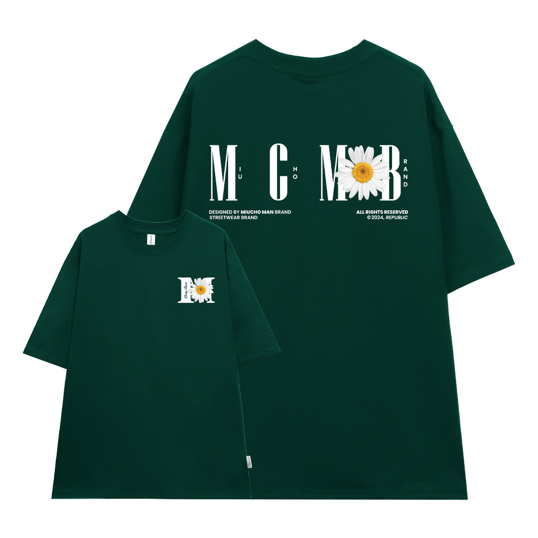 Áo thun nam in hoa cúc form rộng nhiều màu ATD1467 Miucho Man vải cotton thoáng mát cổ tròn in mix_thumbnail_0