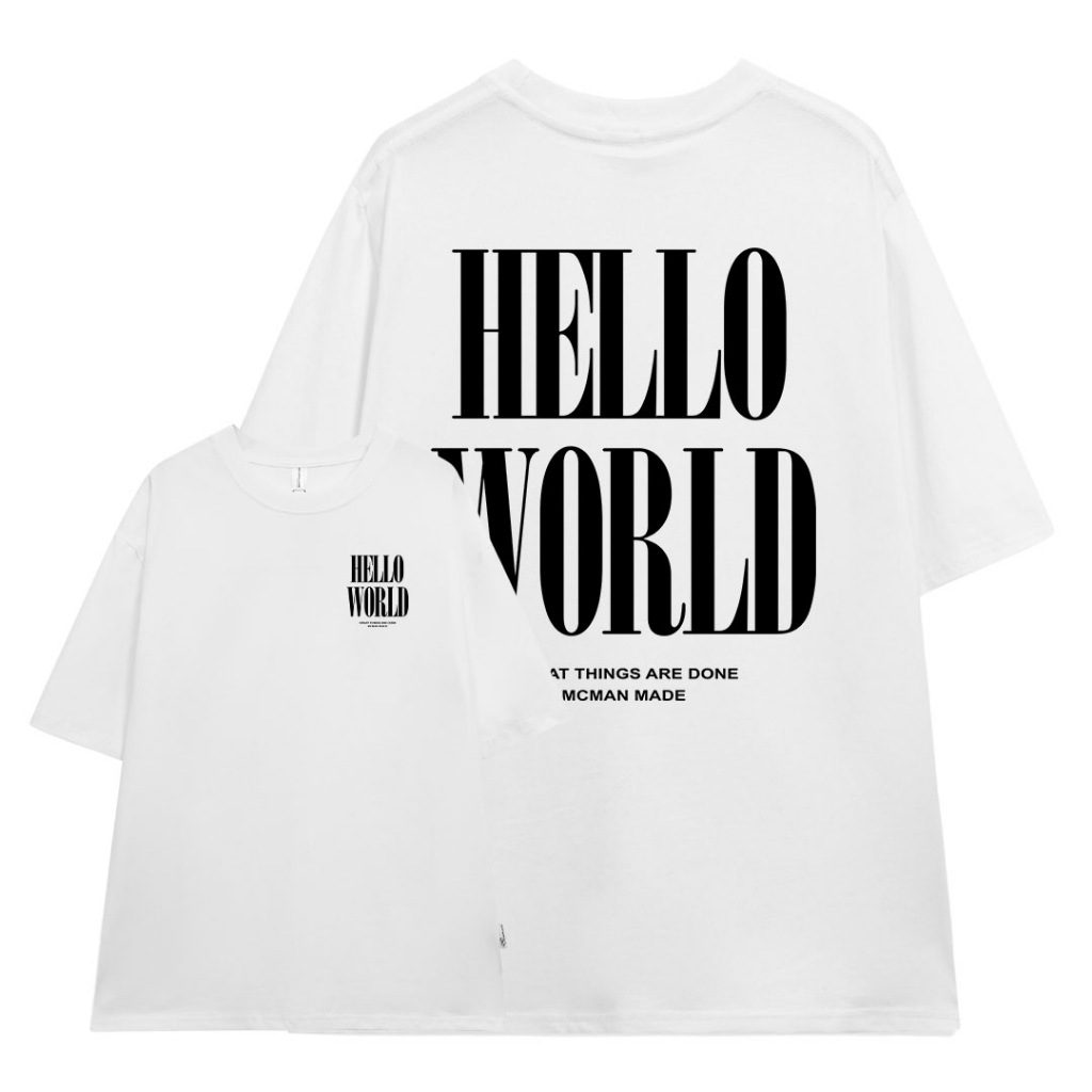 Áo thun nam form rộng ATD93 tay ngắn kiểu hàn quốc unisex vải cotton ATD93 Miucho Man in Typography_thumbnail_6