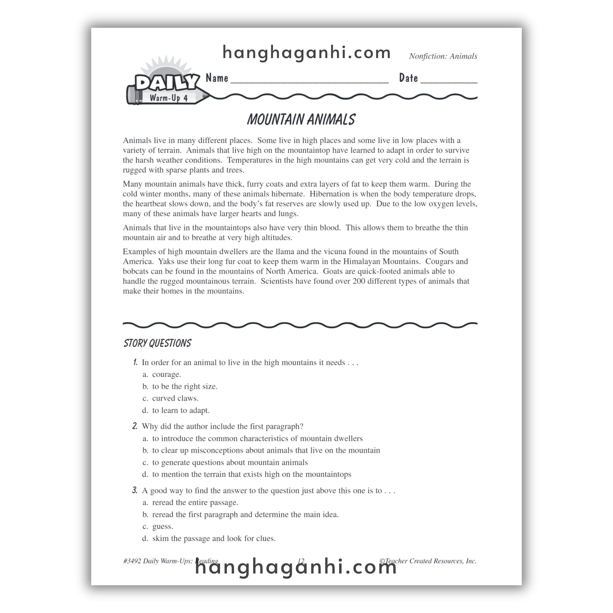 Sách Daily Warm Ups Reading Grade 6_thumbnail_13
