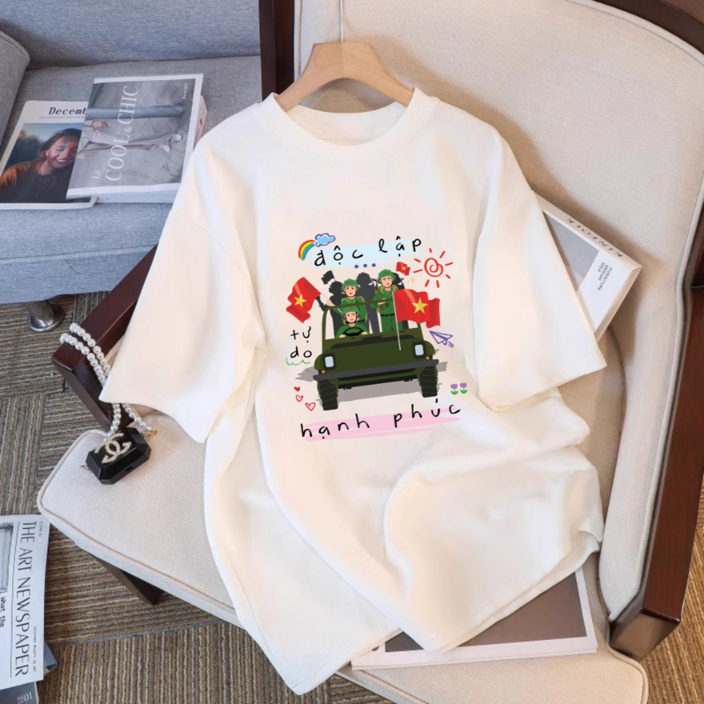 [Form rộng] Áo thun in hình "Độc lập tự do" - LOZA G0304