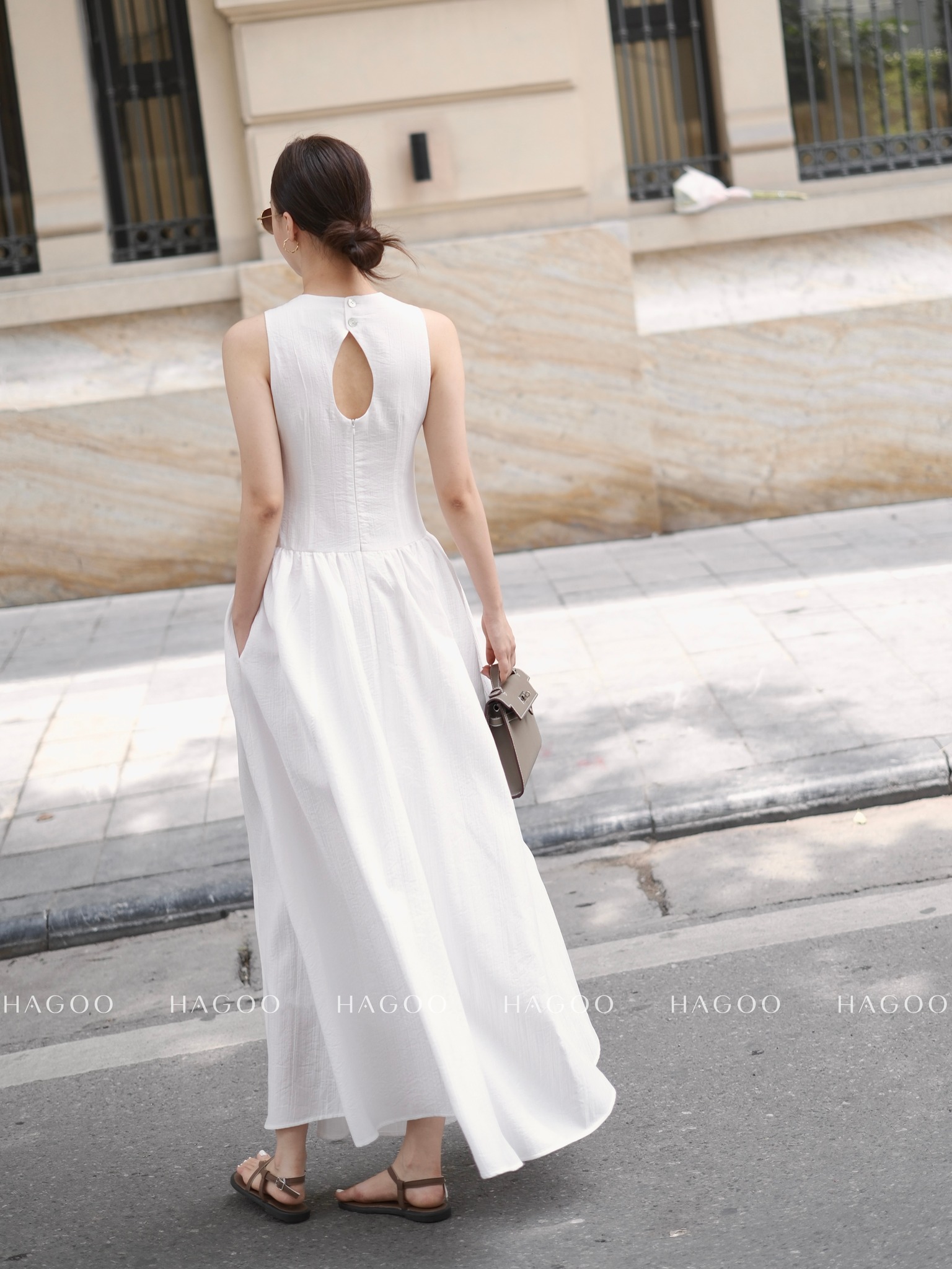 Váy đũi tơ khoét lưng HAGOO_thumbnail_3