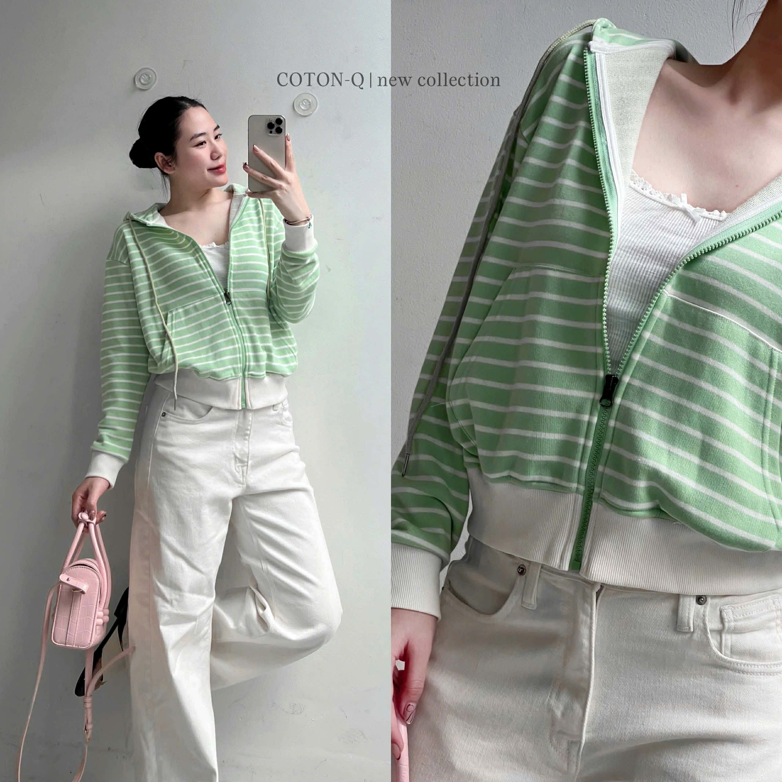 Áo khoác phối màu sọc ( XANH )_thumbnail_5