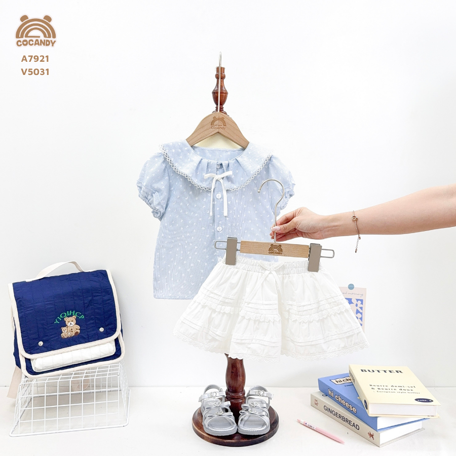 Chân váy THÔ REN trắng xòe